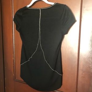 Black t shirt with silver decoration